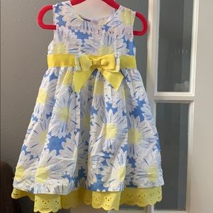 Blue and yellow floral dress